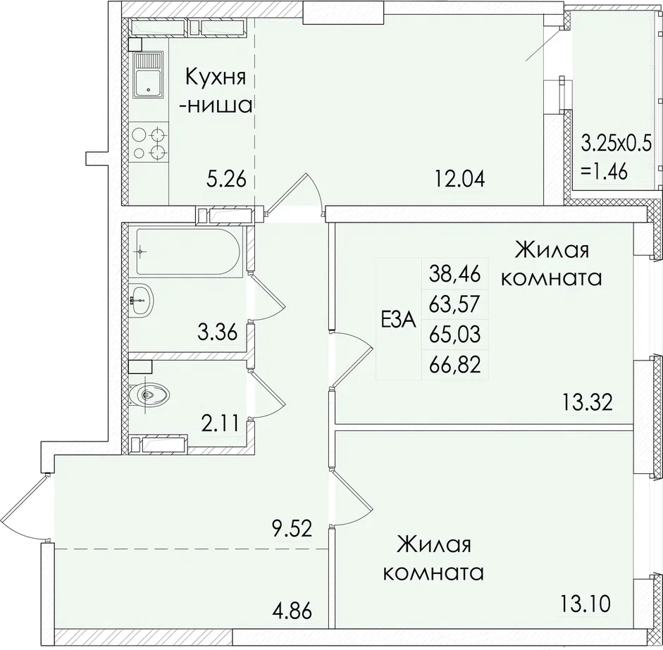 Планировка 3-комн.